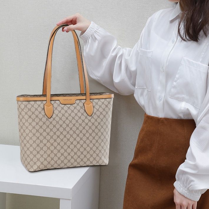 A4トートバッグ 上品幾何学模様トートバッグ