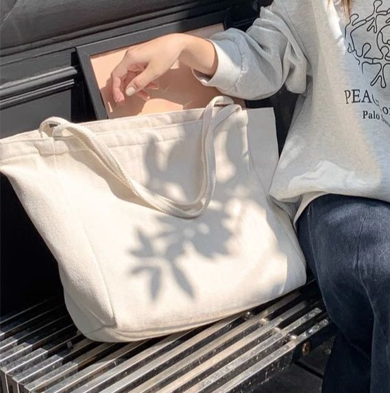 A4トートバッグ 日常を彩る シンプル帆布トート