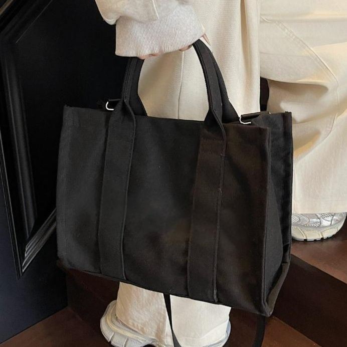 A4トートバッグ シンプル縦ラインA4トートバッグ