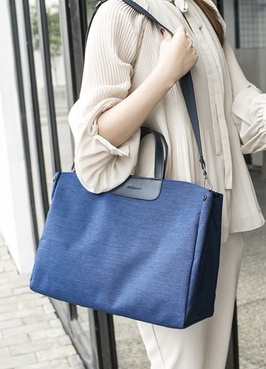 A4トートバッグ 上品キャンバス ハンドル装飾トート