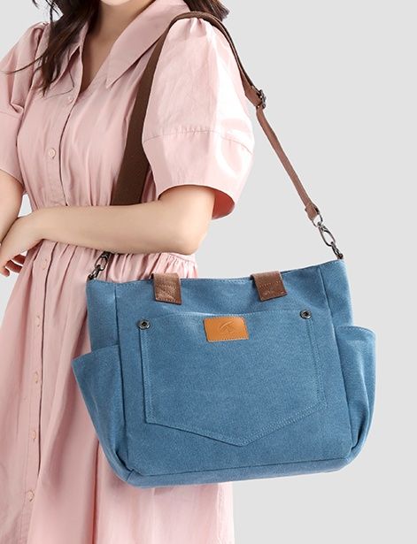 A4トートバッグ 二通り持ちの帆布トートバッグ
