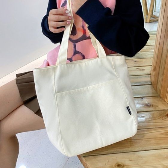 A4トートバック シンプル大容量キャンバストートバッグ