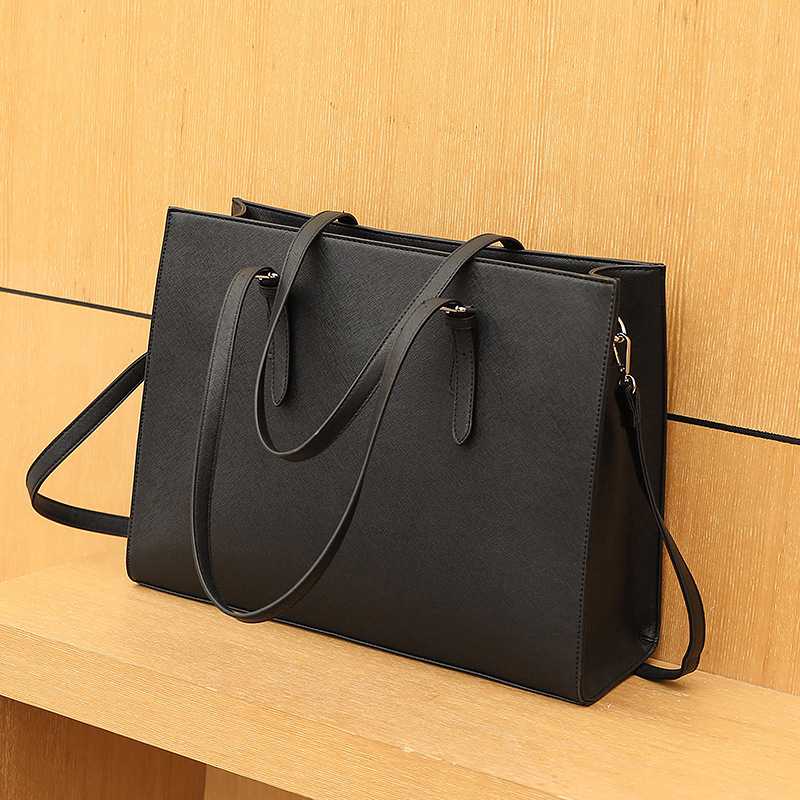 A4トートバック シンプル美人 上質レザー風トートバッグ