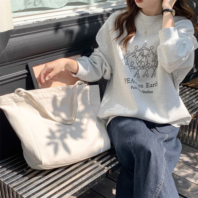 A4トートバッグ 日常を彩る シンプル帆布トート