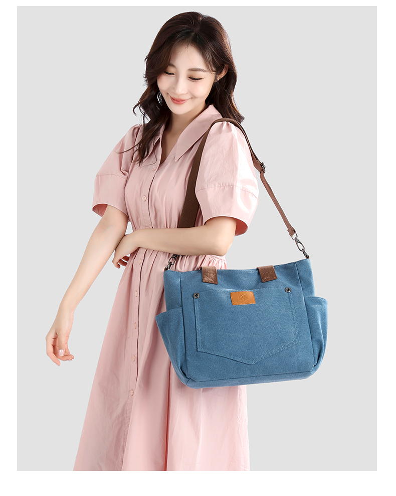 A4トートバッグ 二通り持ちの帆布トートバッグ
