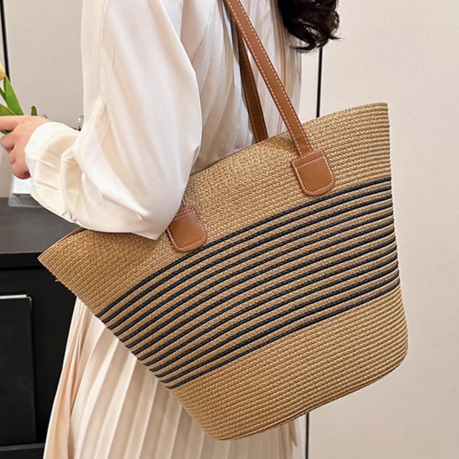 A4トートバッグ なつ日和 麦わらトートバッグ