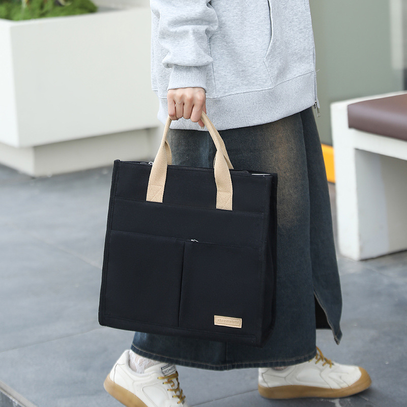 A4トートバッグ シンプル収納 多機能キャンバストート