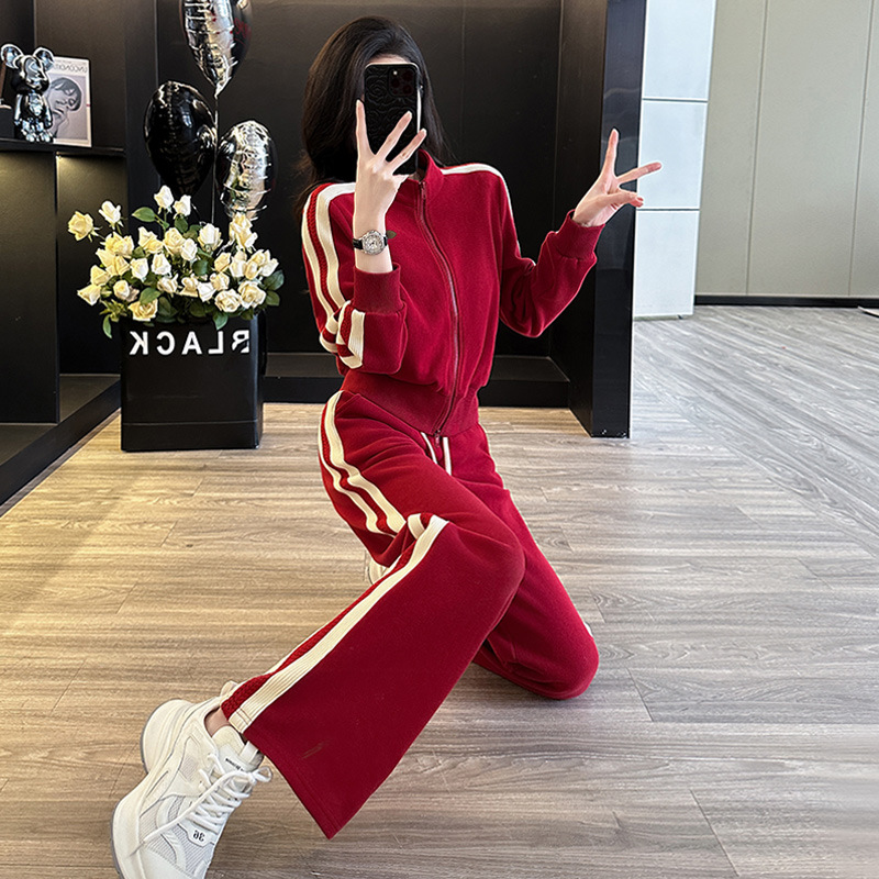ジャージ レディース シンプル ライン 光沢感 ジャージ セットアップ