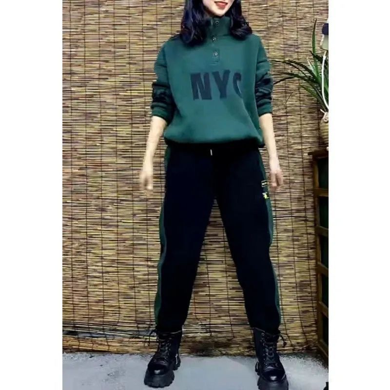 ジャージ レディース バイカラー切替 ハイネック セットアップ