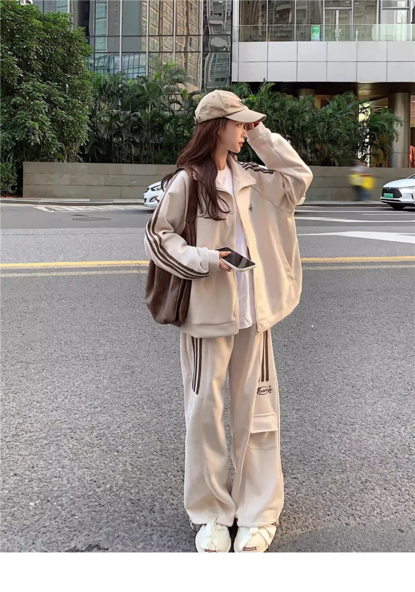 ジャージ レディース ゆったりシルエット 三本線 上下セット