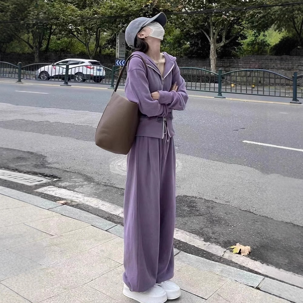 ジャージ レディース ゆったりシルエット ロング丈セットアップ