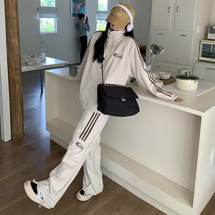 ジャージ レディース ゆったりスポーティージャージセット