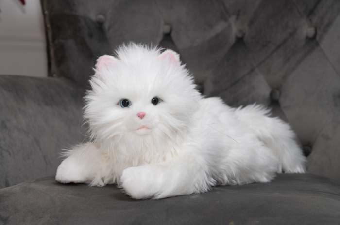 aiロボット あまえんぼう白ネコちゃん しっぽふりふり愛らしい子猫