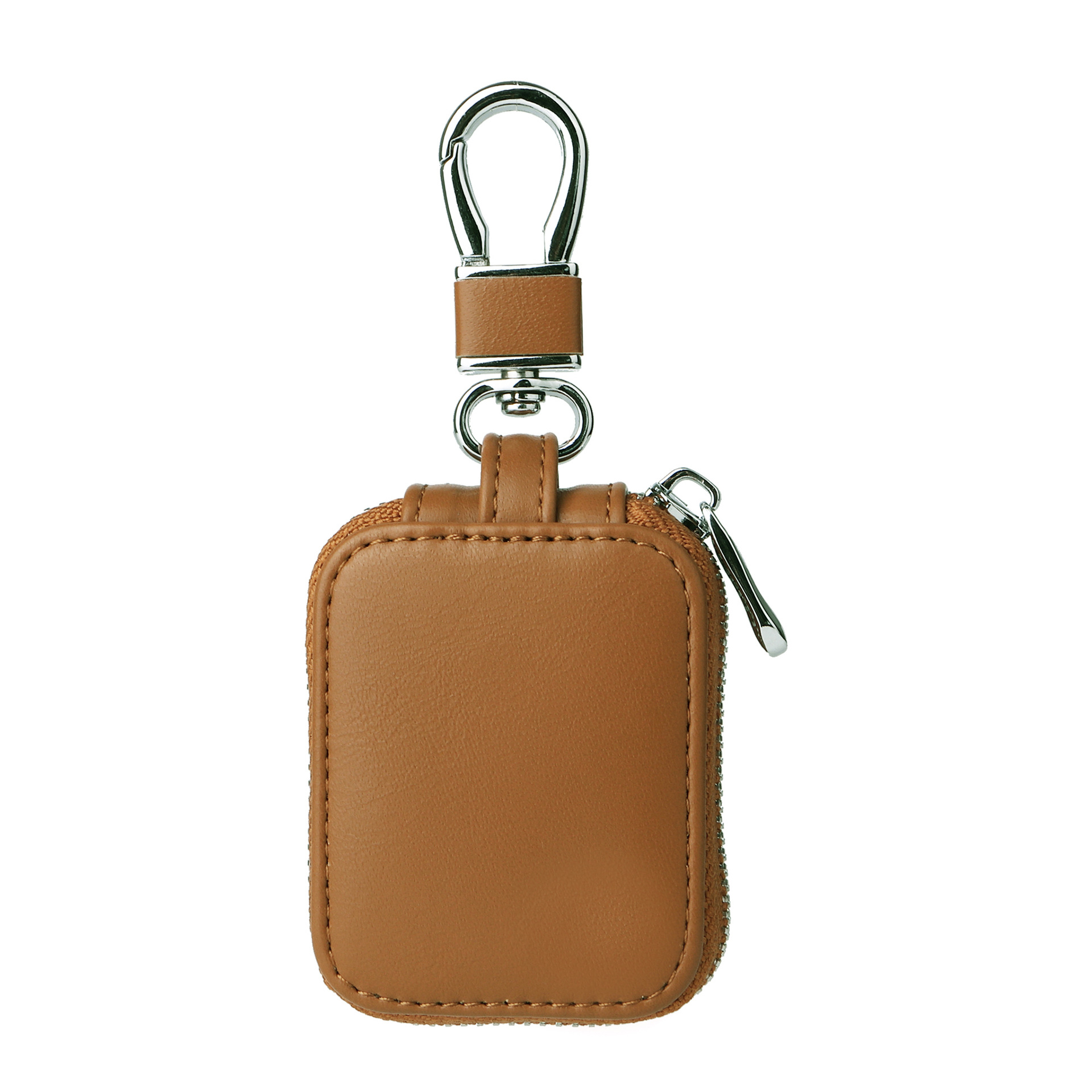 AirpodsケースAirpodsファスナー式レザー調保護ケースカラビナ付き