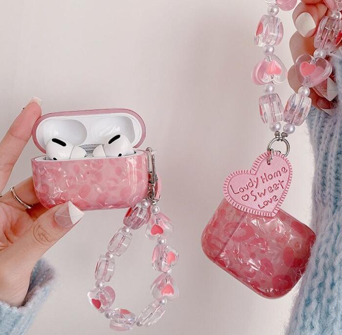 Airpodsケース AirPods pro3対応 ピンクハート保護ケース