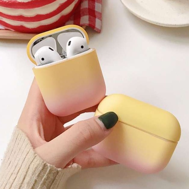 かわいい シリコン グラデーションカラー シンプル AirPods/AirPodsproケース
