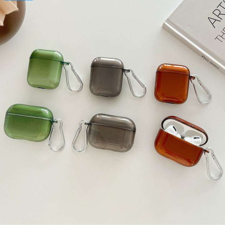 【在庫なし】AirPodsproケース カラフルクリアケース AirPods