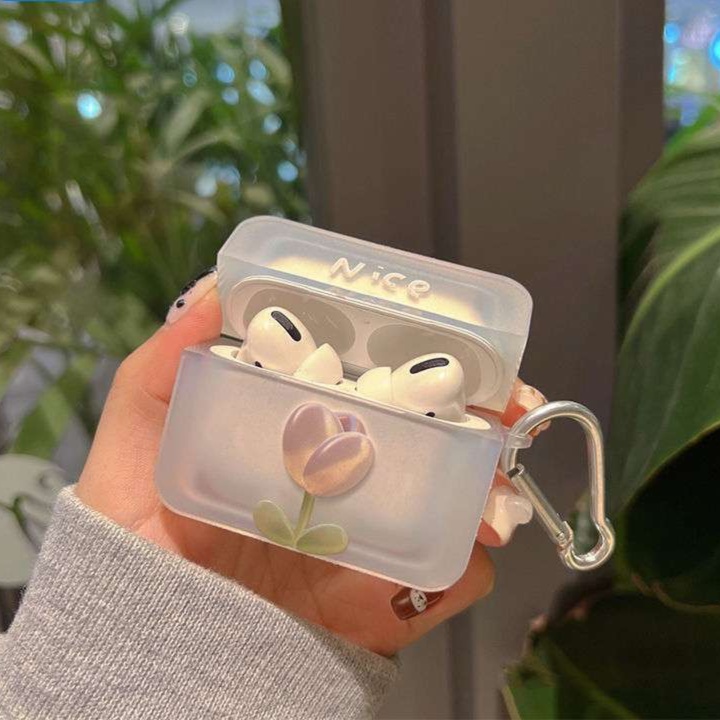 AirPodsproケース 春色チューリップAirPodsproケース
