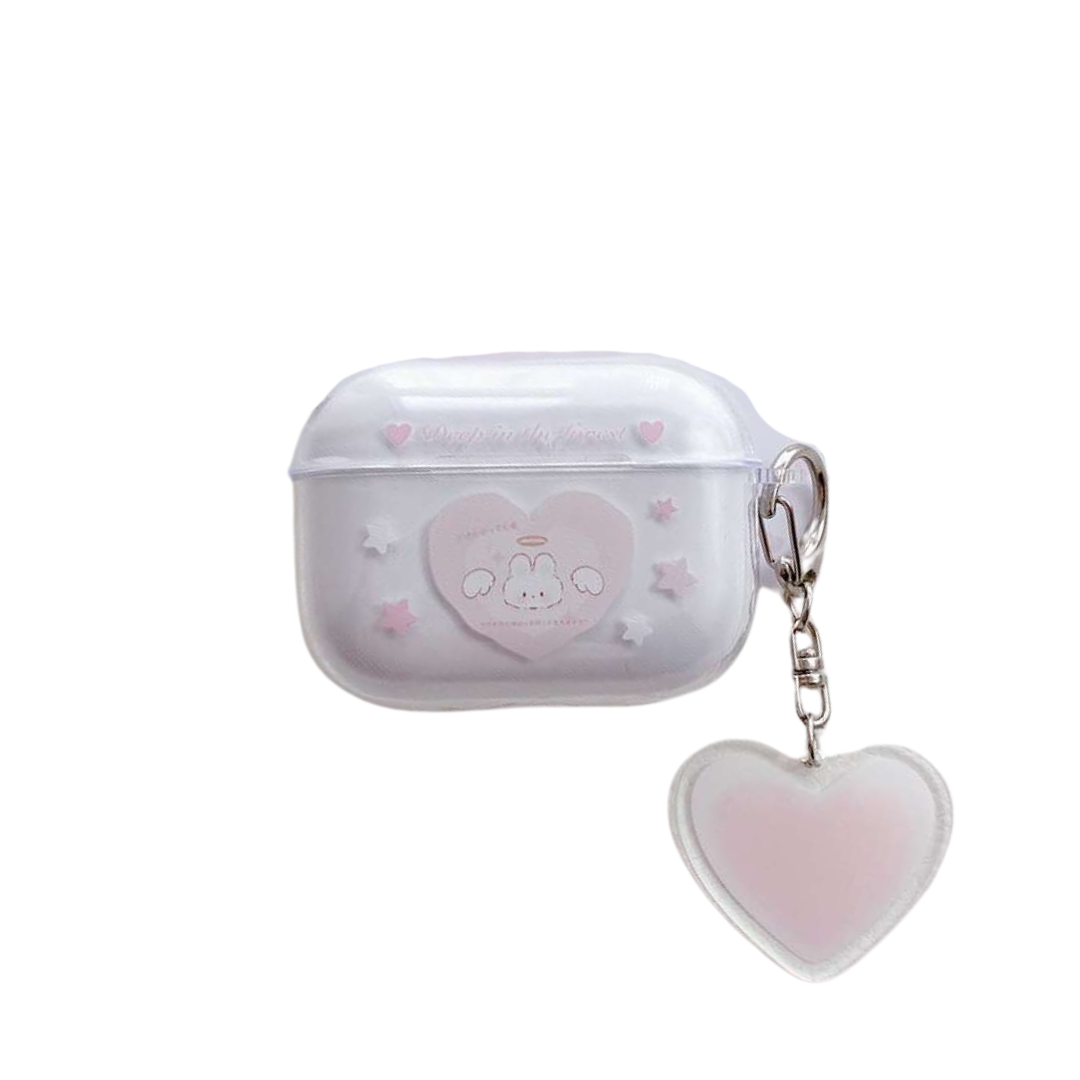 かわいい うさぎ パステル AirPods/AirPodsproケース