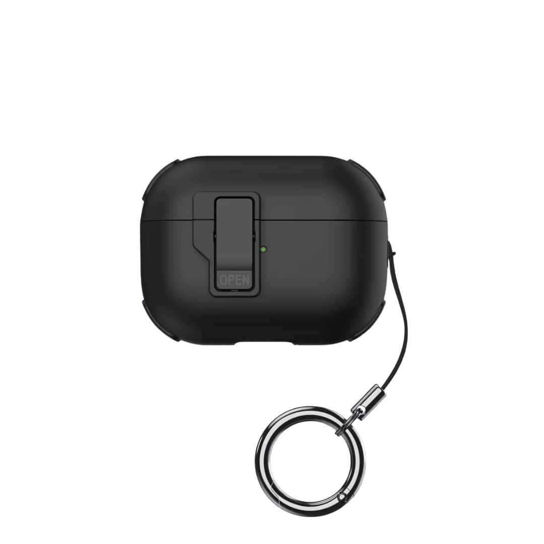 おすすめ 防水 シンプル カラビナ付き AirPods/AirPodsproケース AirPods ケース