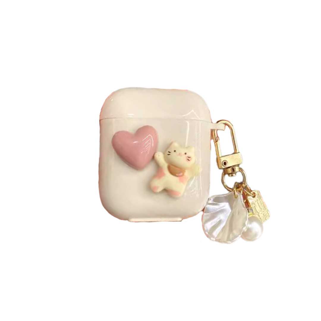 人気 かわいい ねことハート AirPods/AirPodsproケース