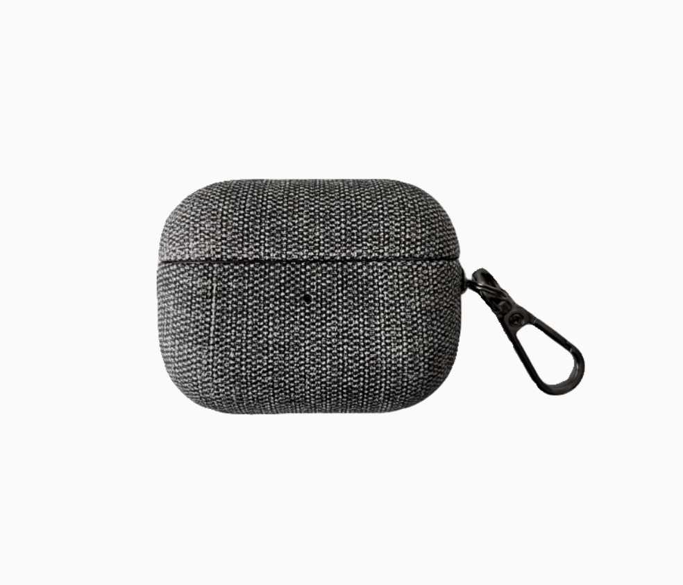 デニム風 カラビナ付き AirPods/AirPodsproケース