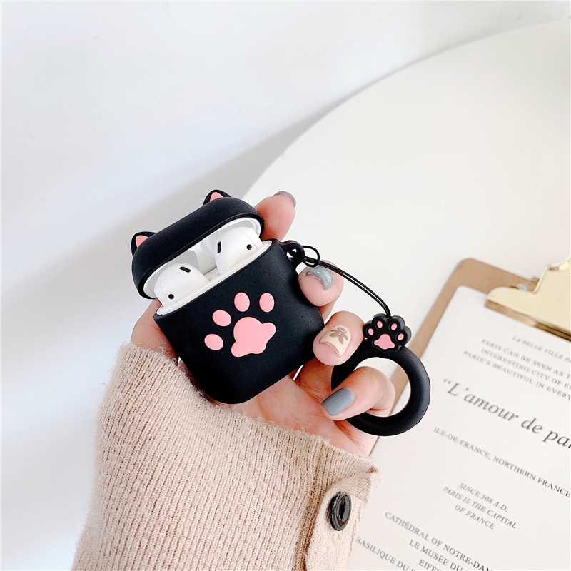 Airpodsケース 猫の肉球付き保護カバー AirPods ケース