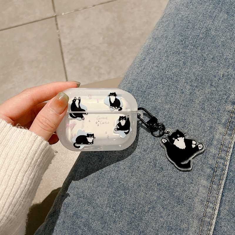 Airpodsケース 癒やし系ねこ柄 充電ケース保護カバー