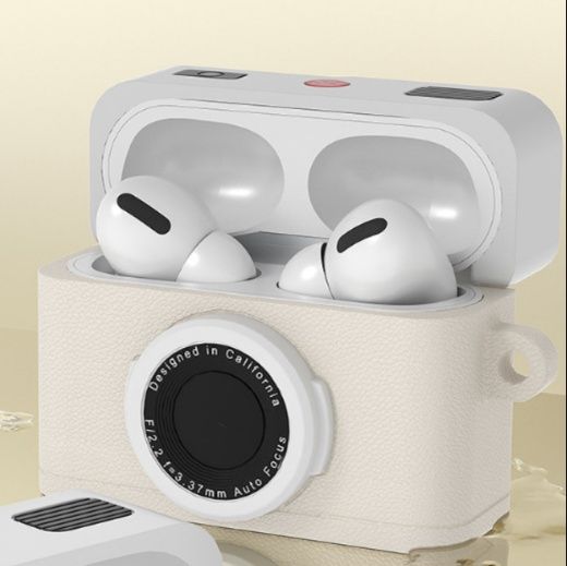 AirpodsケースAirpodsProレトロカメラ型立体デザイン保護ケース