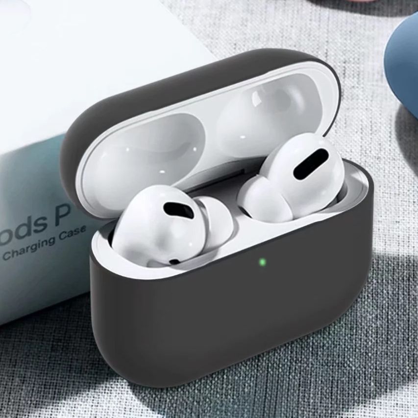  Airpods Proケース シリコン素材のソフト保護ケース