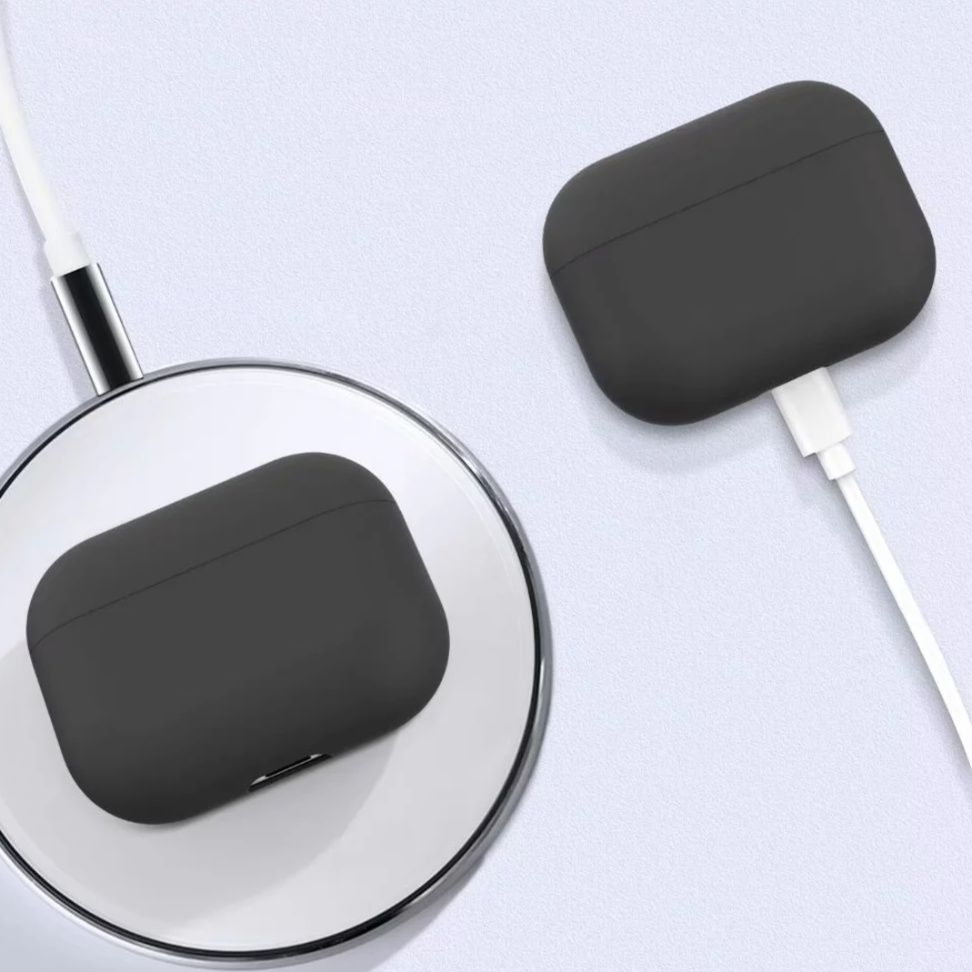  Airpods Proケース シリコン素材のソフト保護ケース