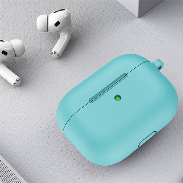 Airpodsケース 柔らか素材カラビナ付き保護ケース