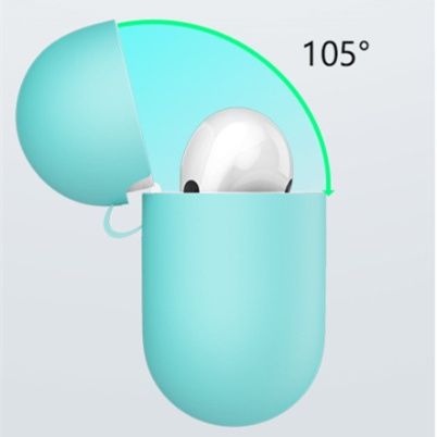 Airpodsケース 柔らか素材カラビナ付き保護ケース