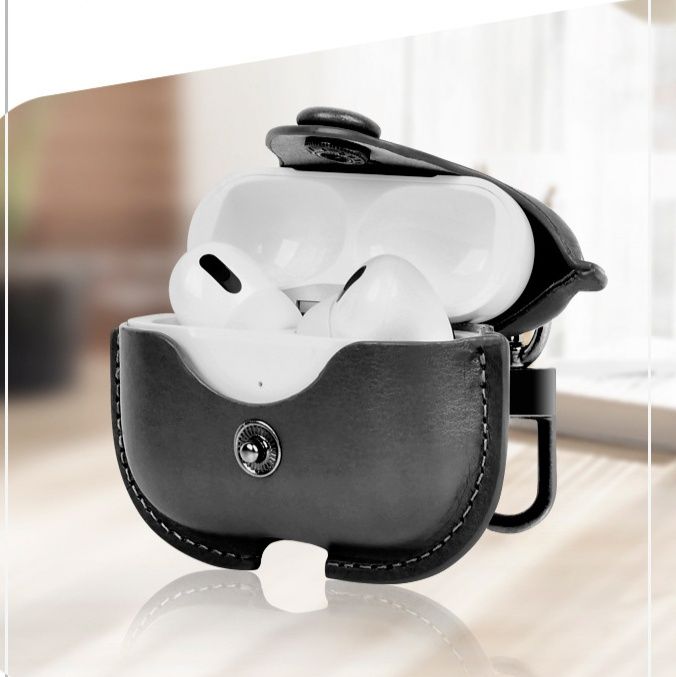 Airpodsケース AirPods Pro 第三世代 本革レザー製キーホルダー付きイヤホン保護カバー