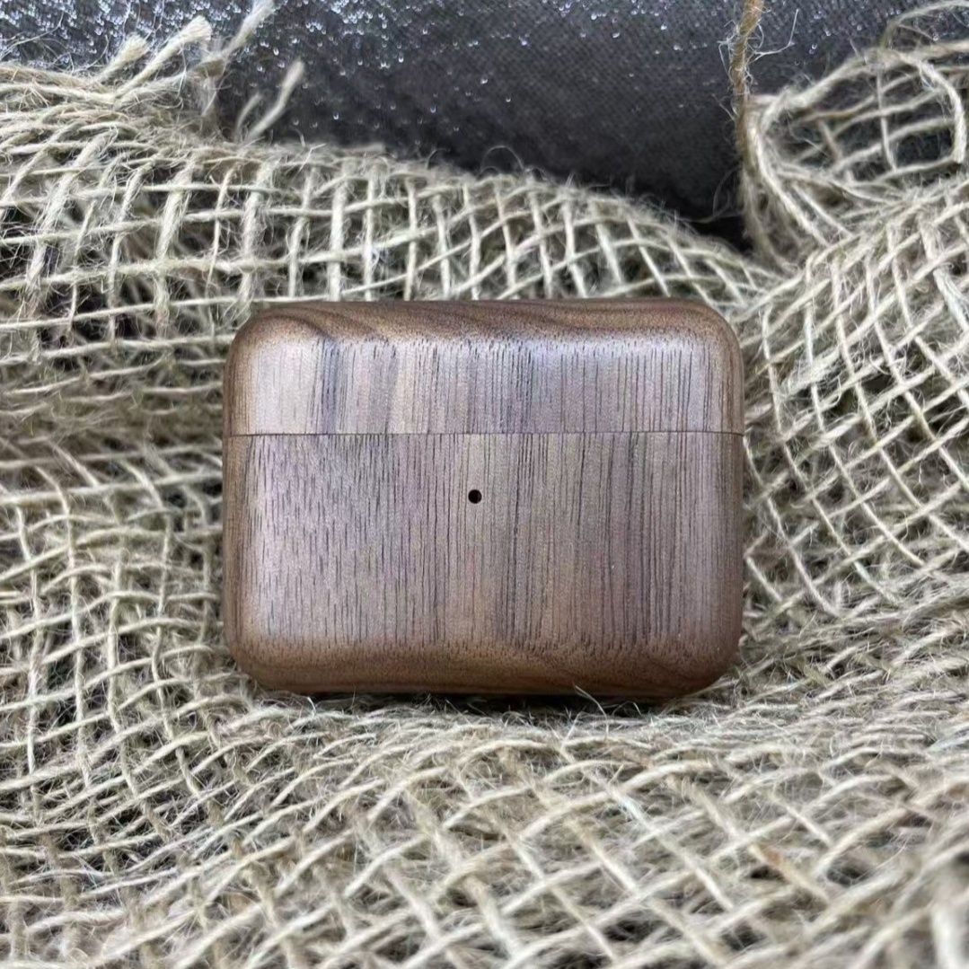 Airpodsケース AirPods Pro 第二世代 木目調ハードケース型保護カバー