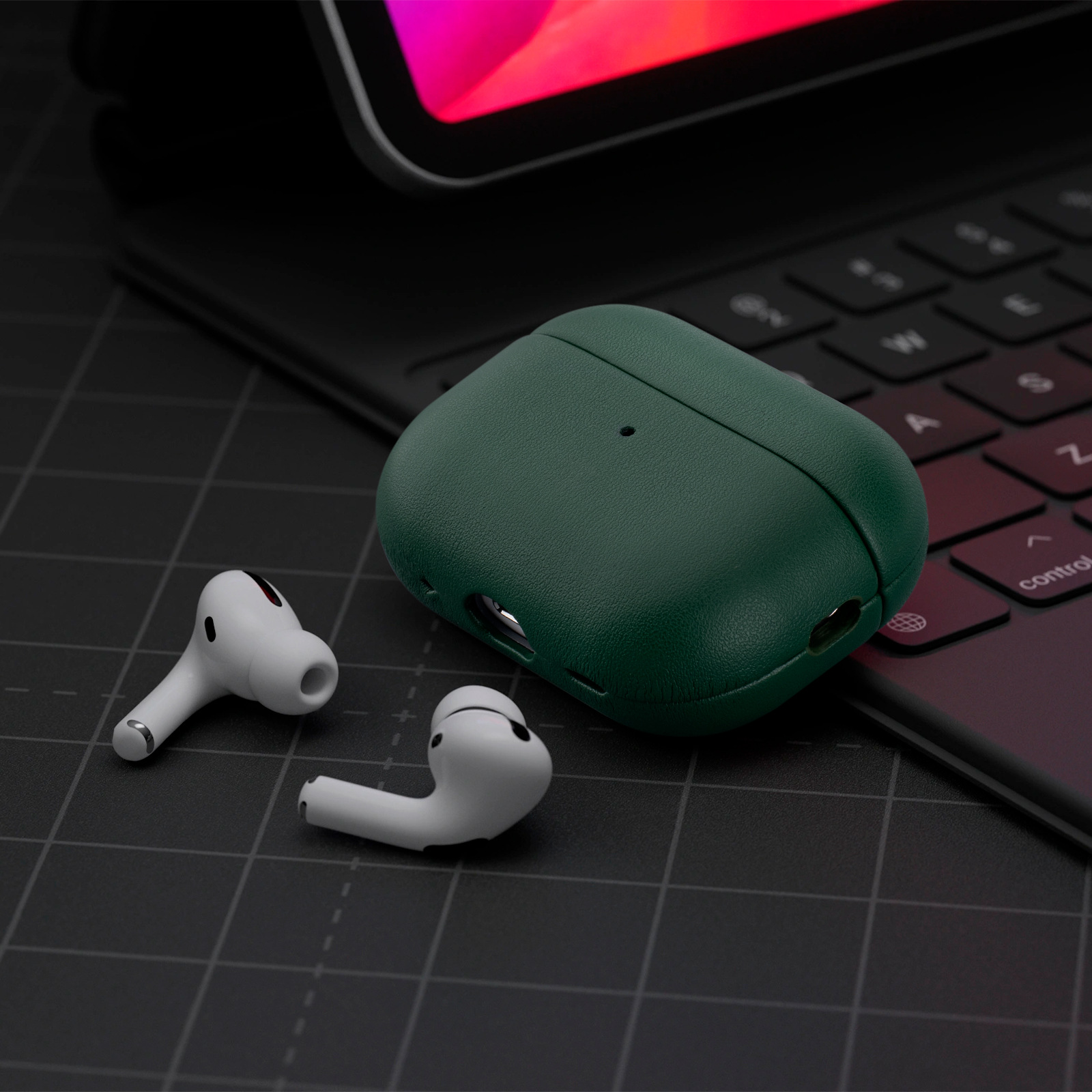 Airpods Proケース 高級感漂うレザー調エアーポッズプロケース