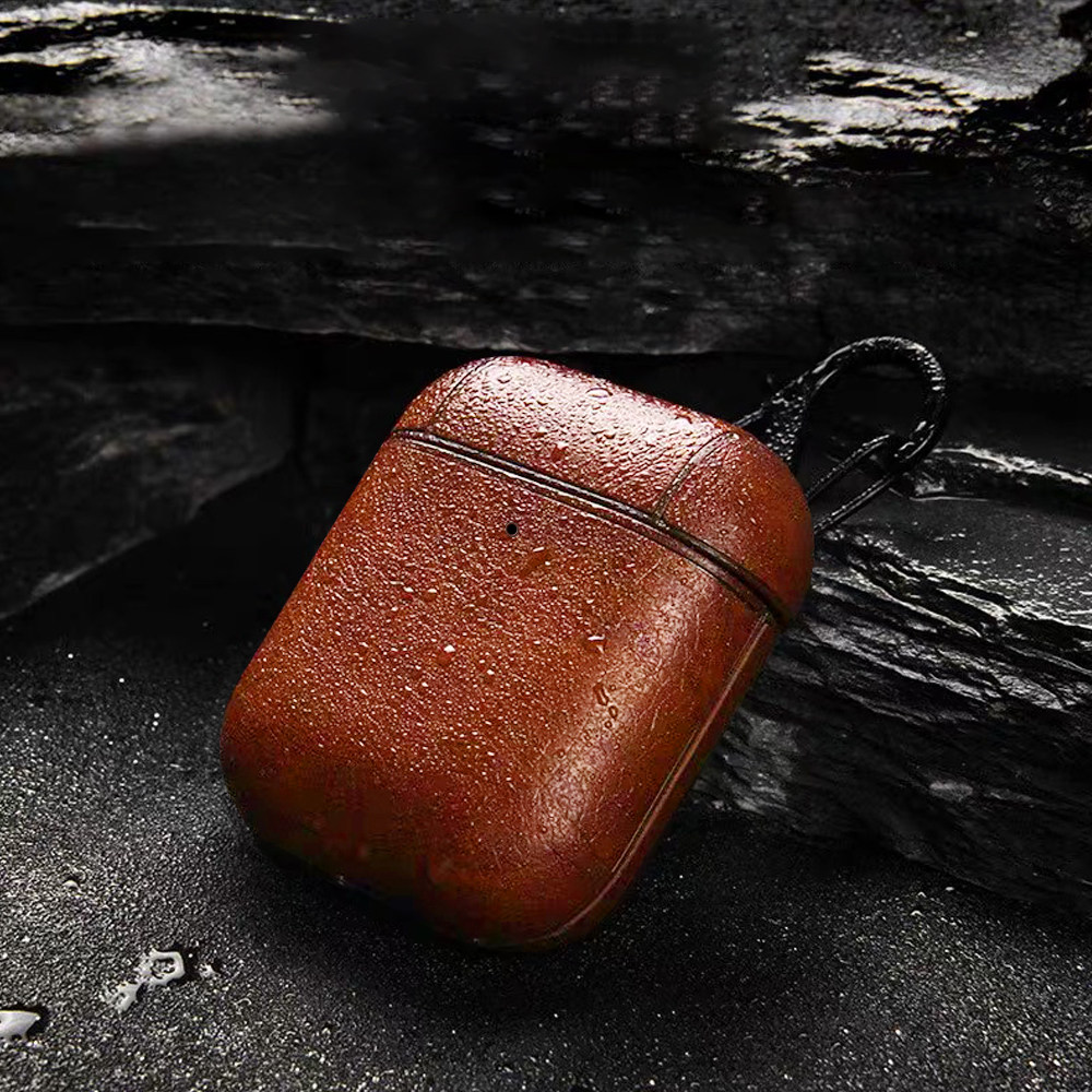 Airpodsケース 本革調レザー仕上げ保護ケースカバー