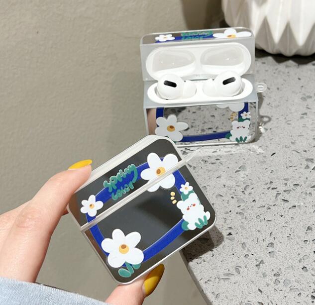 Airpodsケース AirPods pro3対応 花柄保護ケース 透明カバー