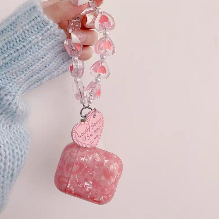 Airpodsケース AirPods pro3対応 ピンクハート保護ケース