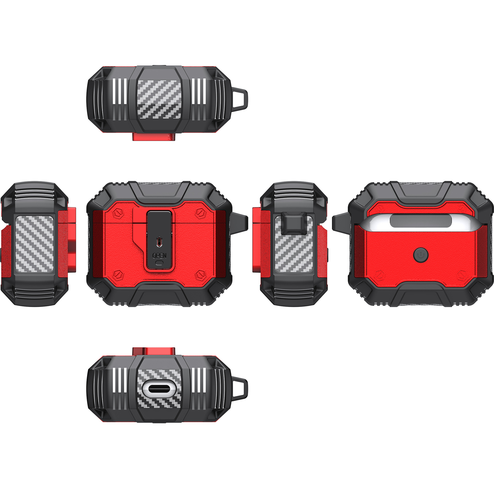 Airpodsケース AirPods Pro 第二世代 カメラ型タフネス耐衝撃保護ケース