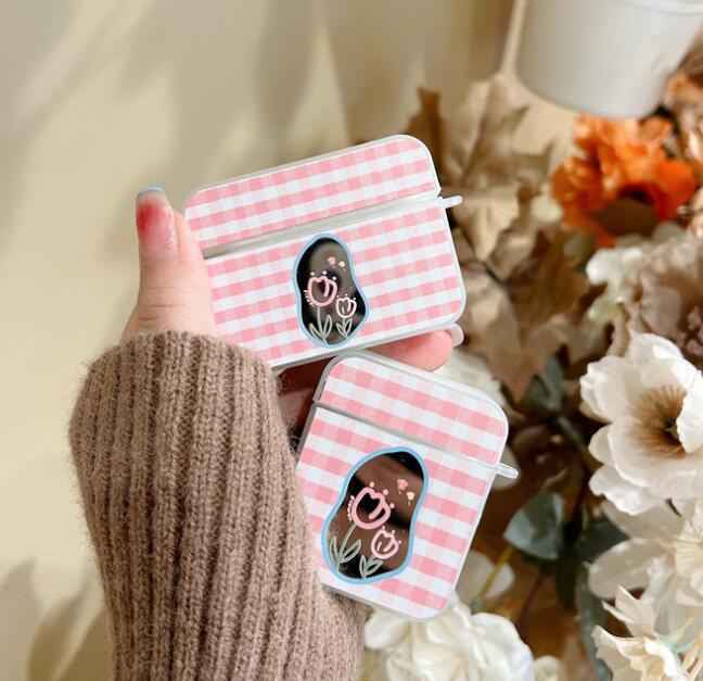 Airpodsケース AirPods pro3対応 保護ケース★可愛いギンガムチェック柄