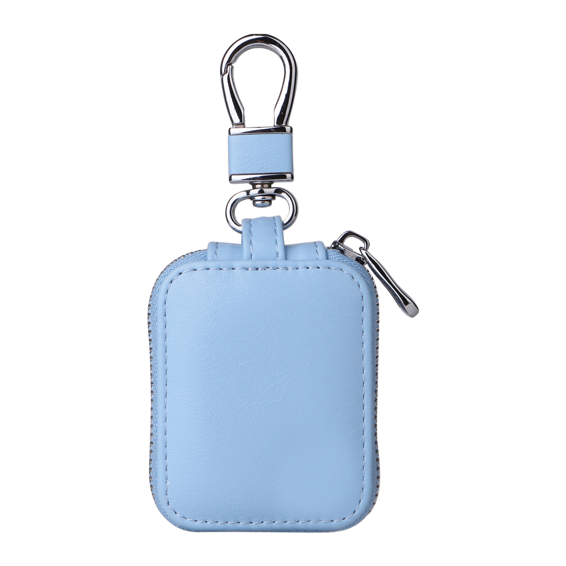 AirpodsケースAirpodsファスナー式レザー調保護ケースカラビナ付き