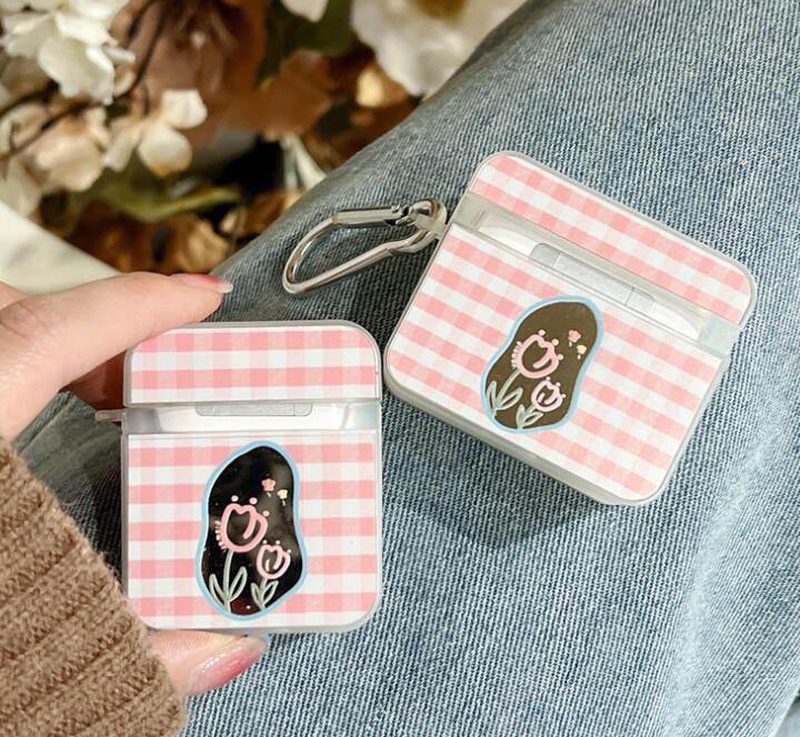 Airpodsケース AirPods pro3対応 保護ケース★可愛いギンガムチェック柄