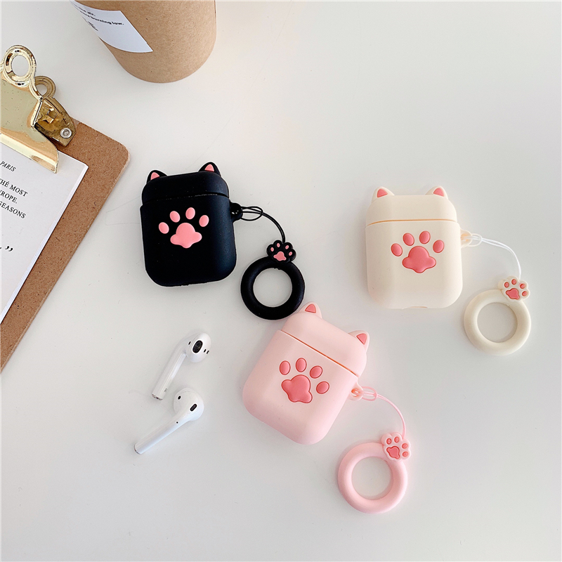 Airpodsケース 猫の肉球付き保護カバー AirPods ケース