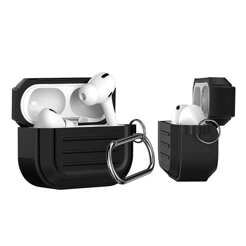 Airpodsケース AirPods Pro 第二世代 スーツケース風デザイン保護ケースカラビナ付き