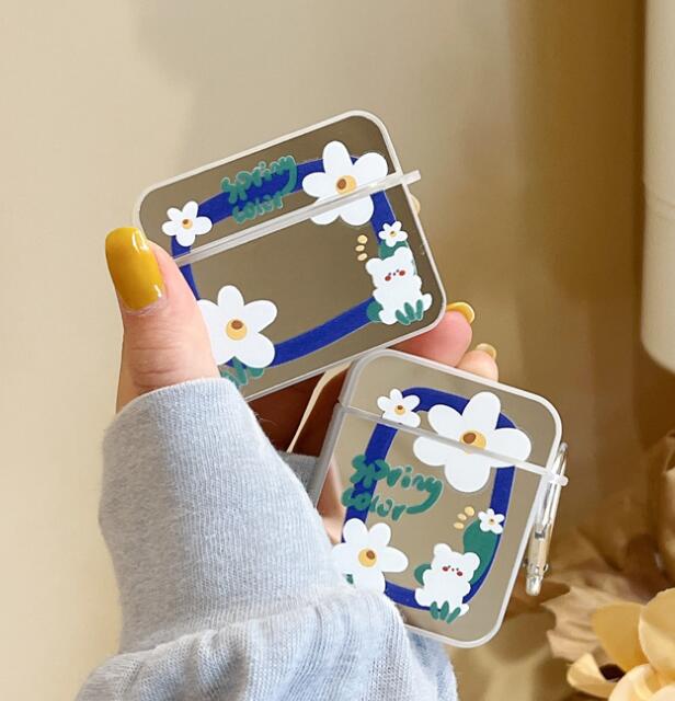 Airpodsケース AirPods pro3対応 花柄保護ケース 透明カバー