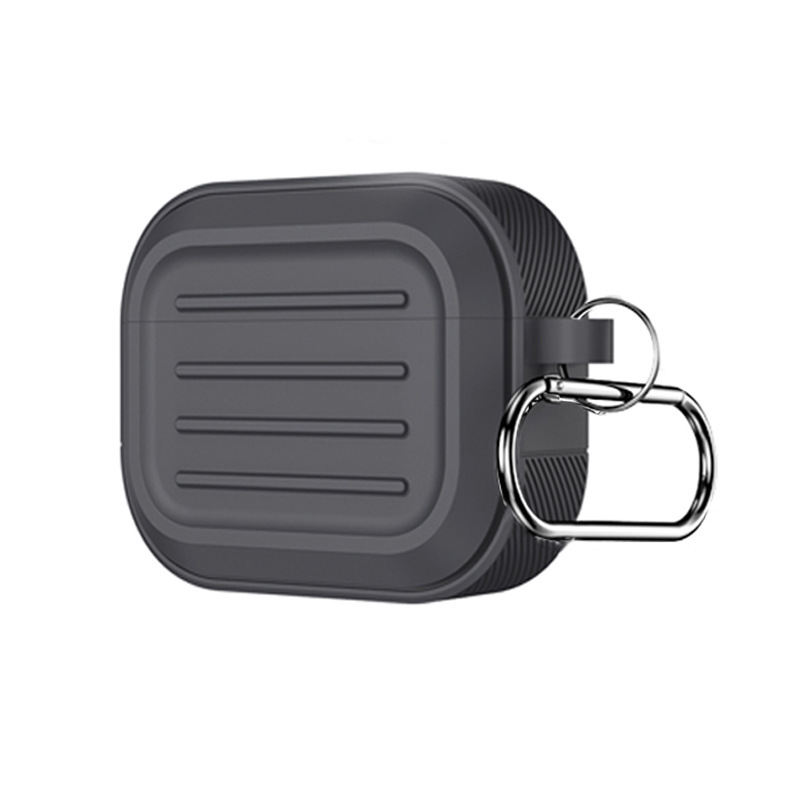 Airpodsケース AirPods Pro 第二世代 スーツケース風デザイン保護ケースカラビナ付き