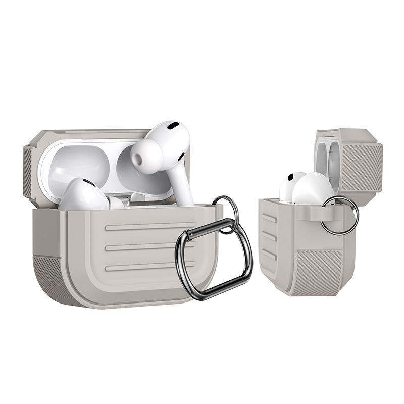 Airpodsケース AirPods Pro 第二世代 スーツケース風デザイン保護ケースカラビナ付き