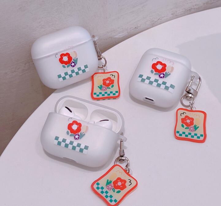 Airpodsケース 花柄チェック柄保護ケース AirPods pro3対応 