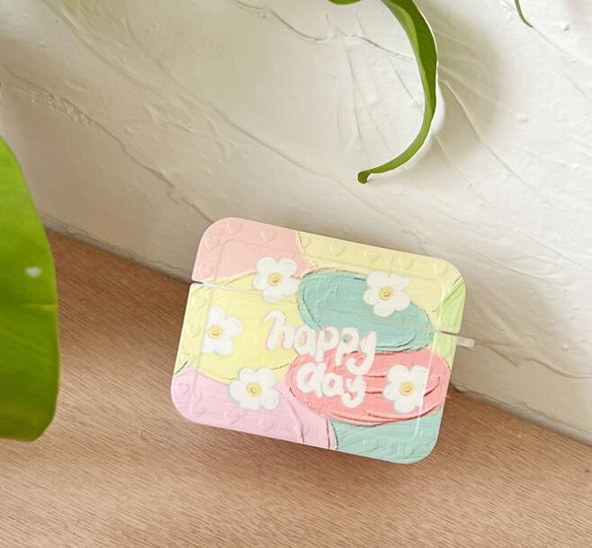 Airpodsケース AirPods pro3対応 花柄保護ケース カラビナ付き